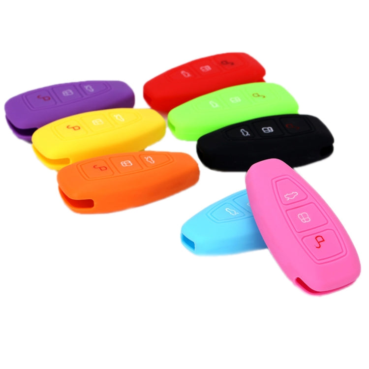 For Ford Focus/Mondeo 2pcs Folding Three-Button Key Protect Cover(Orange) by buy2fix