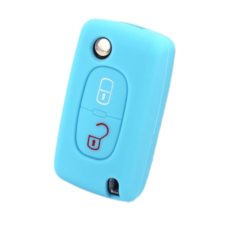 2pcs Car Key Cover for Peugeot 206/207/4008/3008 Citroen Sega/Triumph/C5(Blue) by buy2fix