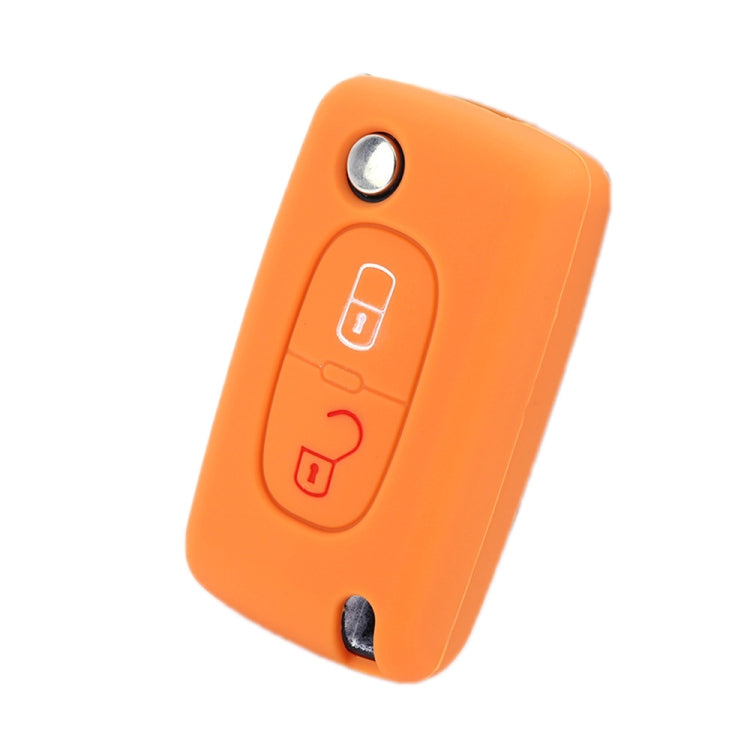 2pcs Car Key Cover for Peugeot 206/207/4008/3008 Citroen Sega/Triumph/C5(Orange) by buy2fix