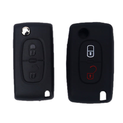 2pcs Car Key Cover for Peugeot 206/207/4008/3008 Citroen Sega/Triumph/C5(Blue) by buy2fix