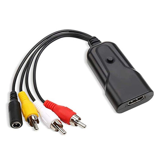 K13W HDMI To AV 1080P HD Converter, Cable Length: 0.5m(Black) by buy2fix