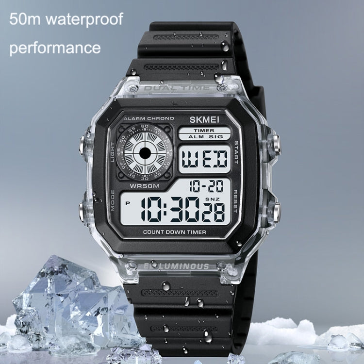 SKMEI 1998 Transparent Shell Ice Sensor Outdoor Sports Waterproof Multi-function Watch(Black) - Sport Watches by SKMEI | Online Shopping UK | buy2fix