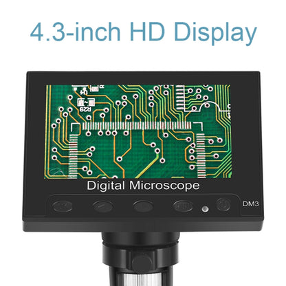 DM3 4.3-Inch Screen LED Light 1000X HD Portable Electronic Digital Microscope, Specification: Plastic - Consumer Electronics by buy2fix | Online Shopping UK | buy2fix