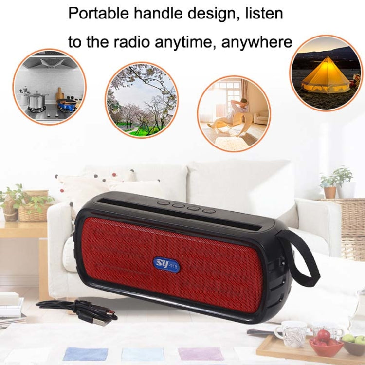 BAIJIALI SY-918 Solar Emergency Radio Read U Disk Large Volume Speaker LED Light Portable Player(Red) - Consumer Electronics by BAIJIALI | Online Shopping UK | buy2fix