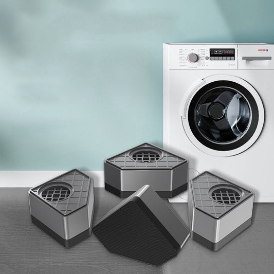 4pcs Double-layer BS-XYJJD Household Washing Machine Refrigerator Non-slip Shock-absorbing Floor Mat by buy2fix