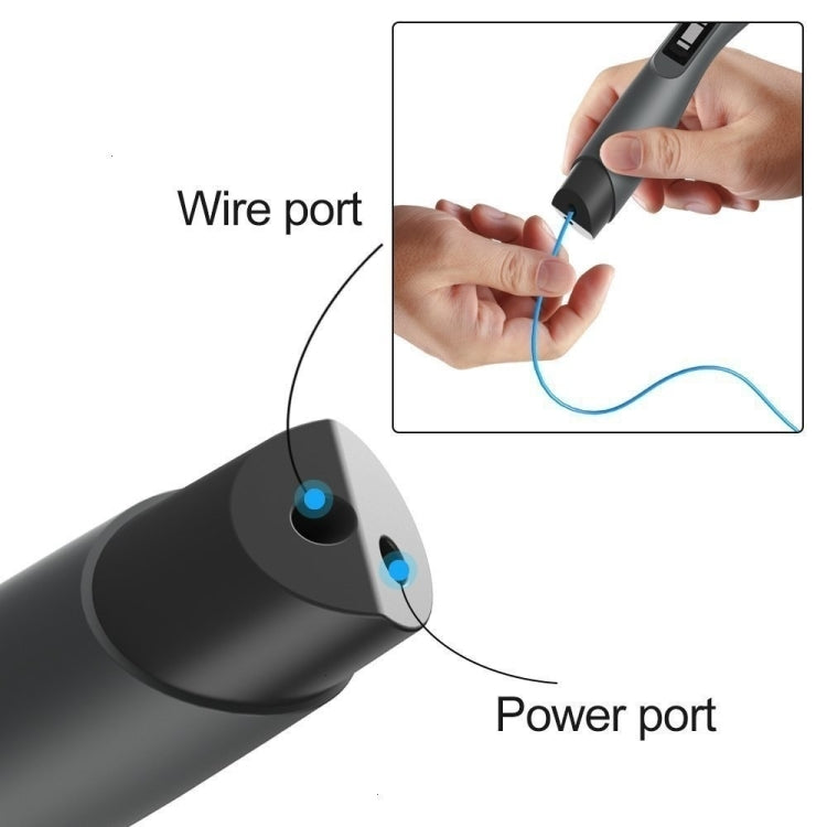 SL-300  3D Printing Pen 8 Speed Control High Temperature Version Support PLA/ABS Filament With UK Plug(Black -green) - Consumer Electronics by buy2fix | Online Shopping UK | buy2fix