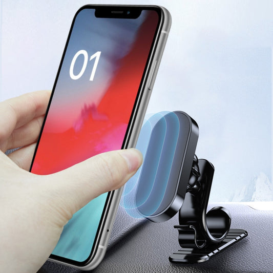 D6 360-degree Rotating Magnetic Suction Car Mobile Phone Holder(Black) by buy2fix