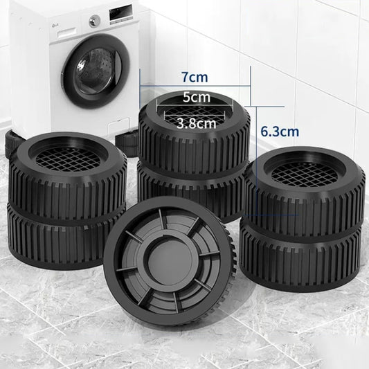 4pcs Double-layer JDY-H Washing Machine Shock-absorbing Floor Mat Furniture Non-slip Heightening Bracket by buy2fix