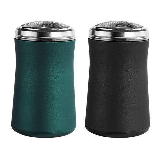 Pocket Size Washable Electric Razor USB Rechargeable Travel Shavers for Men(Black) by buy2fix