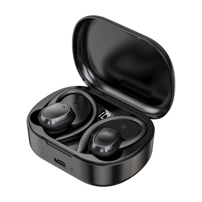 S260 Hanging Ear With Charging Bin Digital Display Stereo Bluetooth Earphones(Black) - Bluetooth Earphone by buy2fix | Online Shopping UK | buy2fix