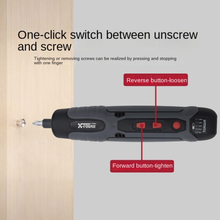 X-power Household Straight Rod Electric Screwdriver(KCS217-P26B) - Screwdriver Tools by X-power | Online Shopping UK | buy2fix