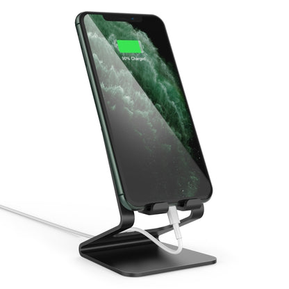 AhaStyle ST02 Mobile Phone Aluminum Alloy Fixed Bracket Storage Charging Base(Black) - Desktop Holder by AhaStyle | Online Shopping UK | buy2fix