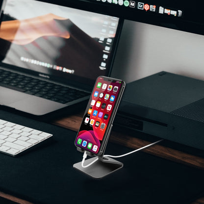 AhaStyle ST02 Mobile Phone Aluminum Alloy Fixed Bracket Storage Charging Base(Rose Gold) by AhaStyle