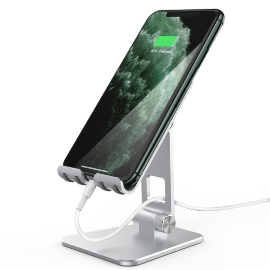 AhaStyle ST01 Double Swivel Aluminum Alloy Convenient Phone Charging Stand Base(Silver) - Desktop Holder by AhaStyle | Online Shopping UK | buy2fix