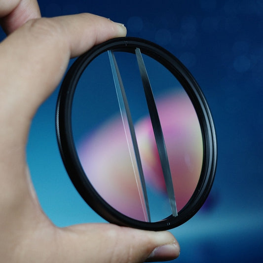 49mm Photography Foreground Blur Filter Double Half Moon SLR Accessories by buy2fix