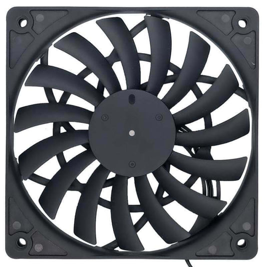 FANNER Ice Soul F12012 Desktop Chassis Ultra-thin 4pin Cooling Fan Intelligent PWM Speed Regulation(Black) by buy2fix