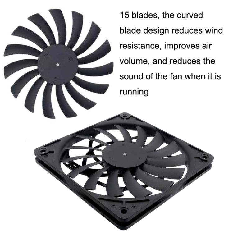 FANNER Ice Soul F12012 Desktop Chassis Ultra-thin 4pin Cooling Fan Intelligent PWM Speed Regulation(Black) by buy2fix