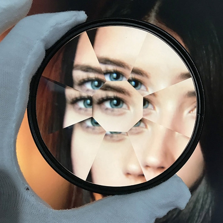77mm 8-Sided Kaleidoscope Glass Photography Foreground Blur SLR Filter by buy2fix
