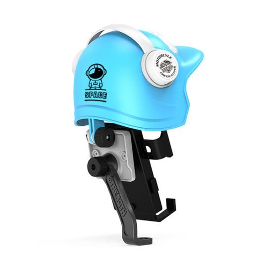 Small Helmet Sunscreen Phone Stand Bracket Motorcycle Mobile Phone Holder,Spec: Rearview Mirror Blue by buy2fix