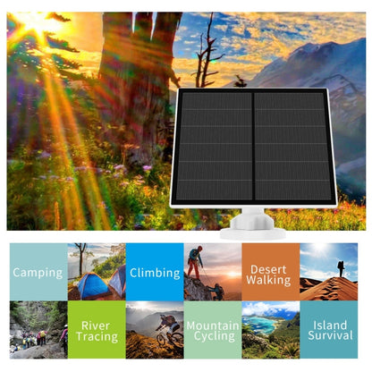 5W Monocrystalline Silicon Outdoor Camera Solar Panel Support USB&Type-C/USB-C Interface by buy2fix