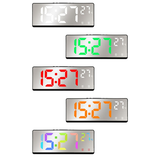 6631 LED Digital Display Multifunctional Electronic Clock Desktop Temperature Mirror Alarm Clock(Green Light) by buy2fix