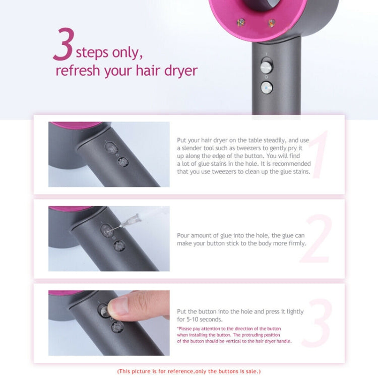 For Dyson Hair Dryer HD01 HD02 HD03 HD04 HD08 4pcs Switch Button Control Buttons - Consumer Electronics by buy2fix | Online Shopping UK | buy2fix