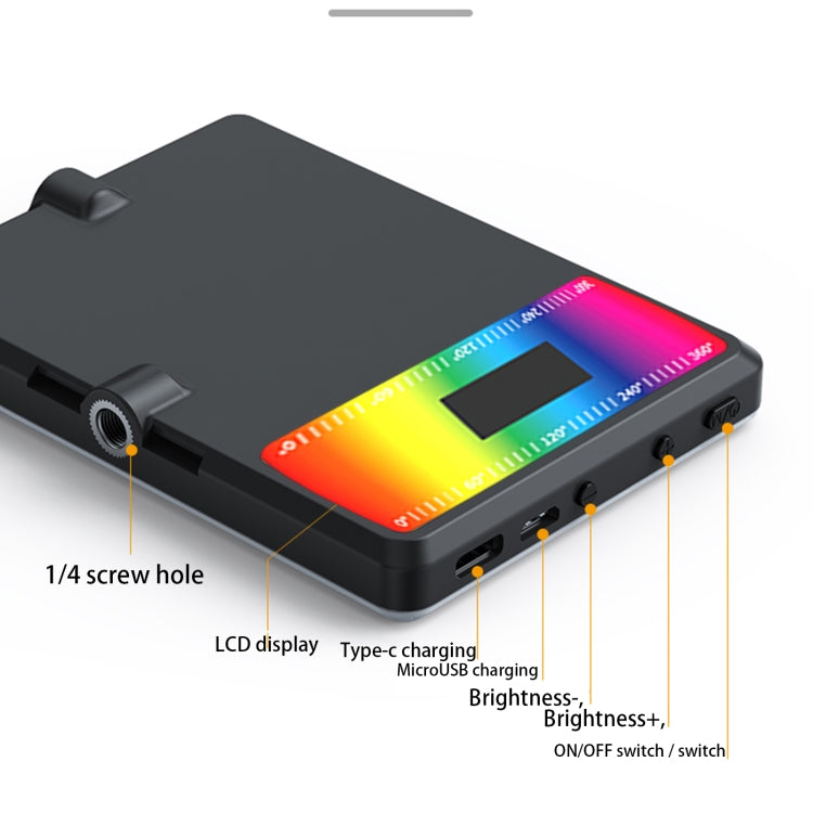 V11RGB With Screen  5W Mobile Phone Fill Light Live Broadcast Pocket Light - Consumer Electronics by buy2fix | Online Shopping UK | buy2fix