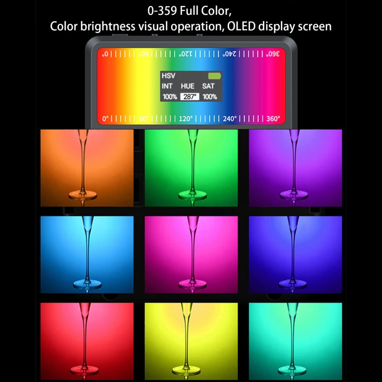V11RGB With Screen  5W Mobile Phone Fill Light Live Broadcast Pocket Light - Consumer Electronics by buy2fix | Online Shopping UK | buy2fix