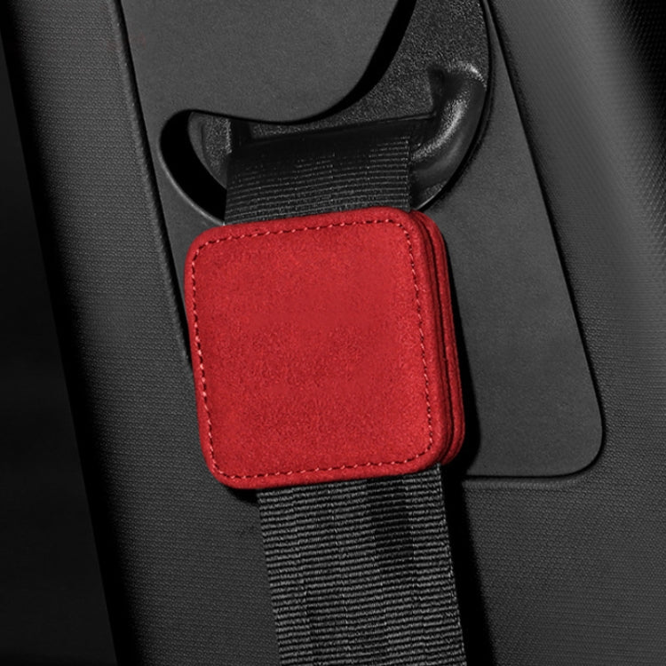 Car Seat Belt Limiter Elastic Adjuster Magnetic Fixation(Red) by buy2fix