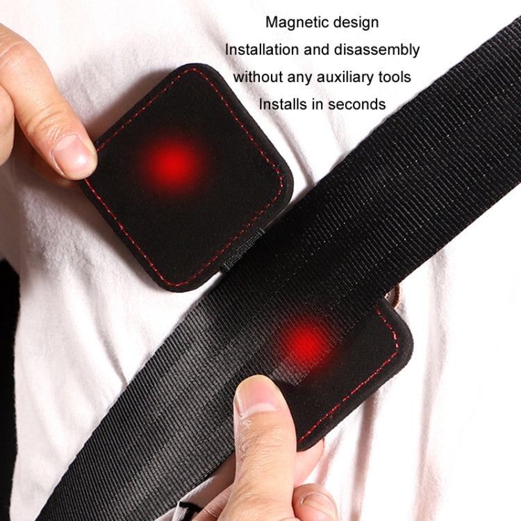 Car Seat Belt Limiter Elastic Adjuster Magnetic Fixation(Red) by buy2fix