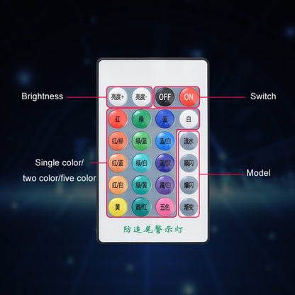 Car Solar Shark Fin With Antenna LED Warning Light, Specification: White by buy2fix