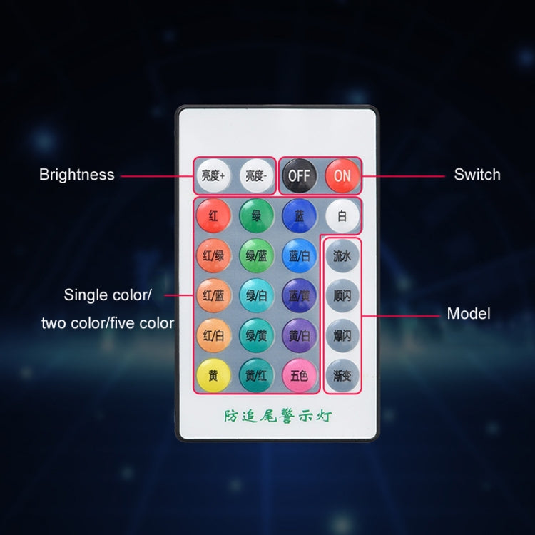 Car Solar Shark Fin With Antenna LED Warning Light, Specification: White with Remote Control by buy2fix