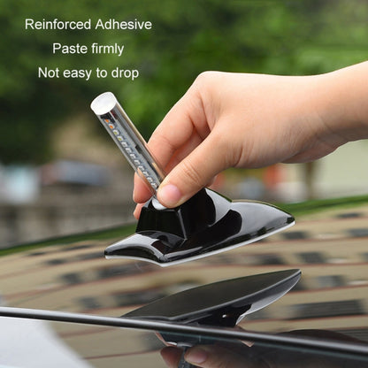 Car Solar Shark Fin With Antenna LED Warning Light, Specification: Silver with Remote Control by buy2fix