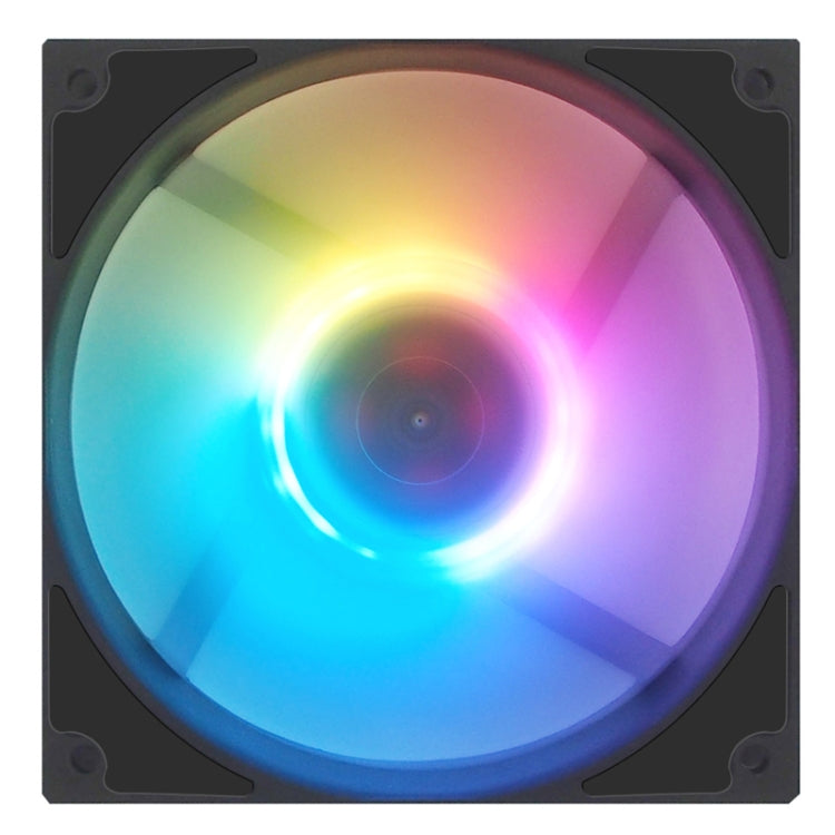 MF12025 5V ARGB 12cm Water Cold Radiator Large Air Volume Chassis Fan(Black) by buy2fix