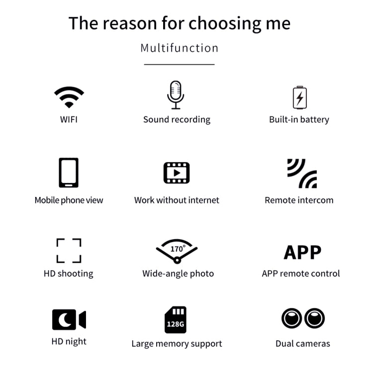 D3 HD 4K Dual Lens Wifi Camera Mobile Phone Wireless Remote Two Way Intercourse Monitoring Camera by buy2fix