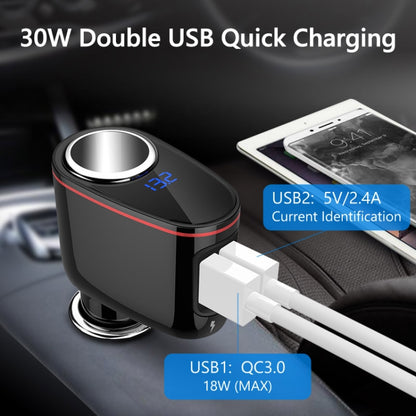 S-06A Multifunctional Car Cigarette Lighter 100W One for Two High Power Charger -  by buy2fix | Online Shopping UK | buy2fix