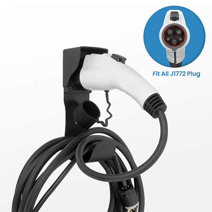 EV Charger Cable Holder Electric Car Charging Cable Organizer for J1772 Plug(Black) by buy2fix