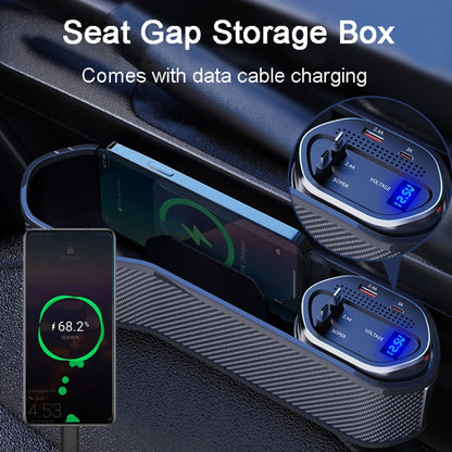Vehicle Seat Gap Storage Box Organizer Front Seat Console Side Pocket ,Spec: No Wireless Charging Upgrade Wire -  by buy2fix | Online Shopping UK | buy2fix