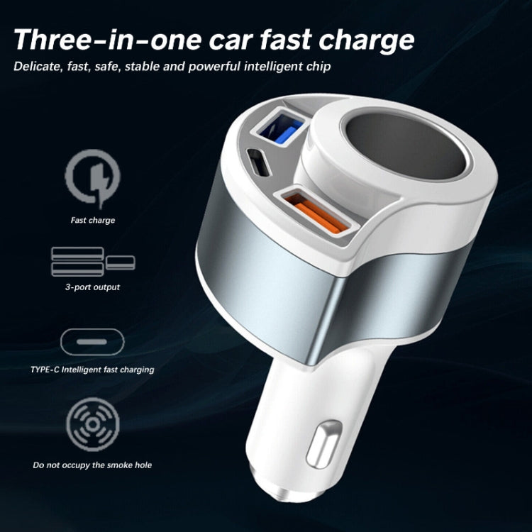5V 3A Cigarette Lighter PD Super Fast Charging Multifunctional Car Charger, Color: White by buy2fix