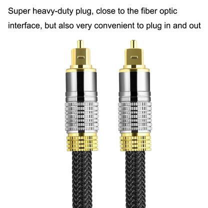 CO-TOS101 3m Optical Fiber Audio Cable Speaker Power Amplifier Digital Audiophile Square To Square Signal Cable(Bright Gold Plated) by buy2fix