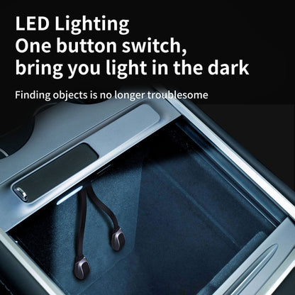 For Tesla Model 3/Y Car T09 Center Console 27W 3-in-1 USB Hub Docking Station(Gray Black) by buy2fix