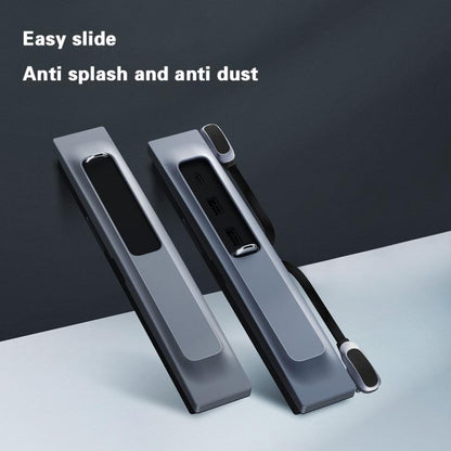 For Tesla Model 3/Y Car T09 Center Console 27W 3-in-1 USB Hub Docking Station(Gray Black) by buy2fix