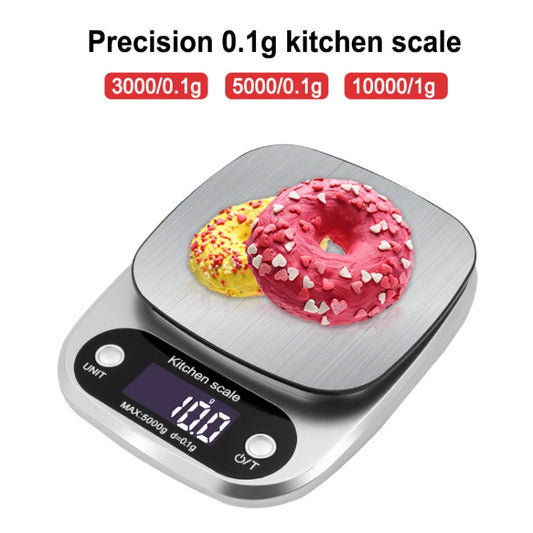 Small Multifunctional Kitchen High Precision Electronic Scale LCD Digital Display Food Scale, Model: 10kg/ 1g by buy2fix