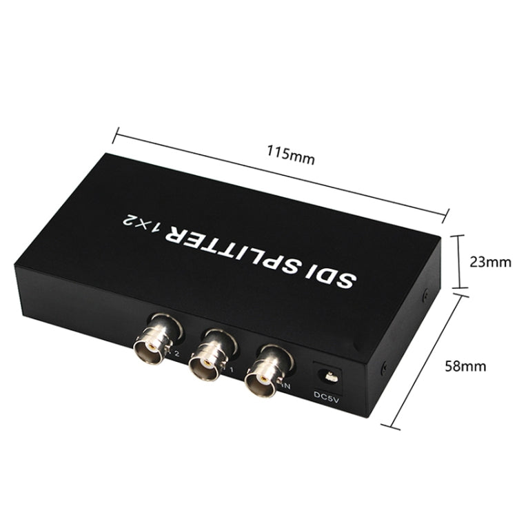 1 In 2 Out SD-SDI / HD-SDI / 3G-SDI Distribution Amplifier Video SDI Splitter(EU Plug) -  by buy2fix | Online Shopping UK | buy2fix