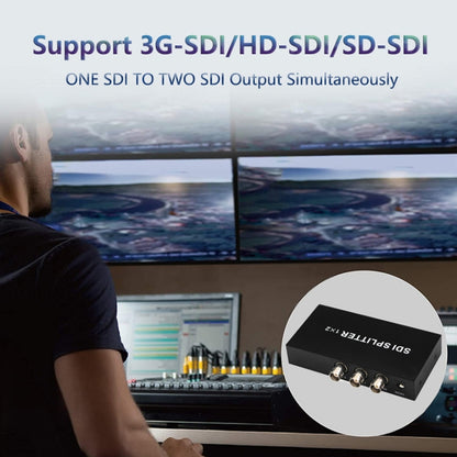 1 In 2 Out SD-SDI / HD-SDI / 3G-SDI Distribution Amplifier Video SDI Splitter(UK Plug) -  by buy2fix | Online Shopping UK | buy2fix
