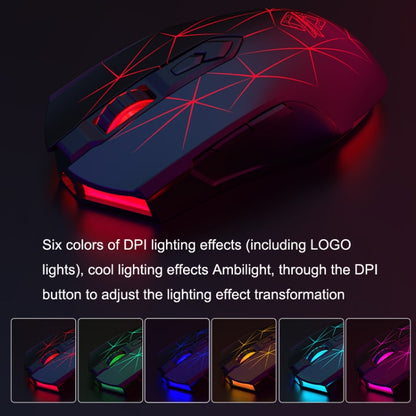 Ajazz AJ52PRO 8 Keys Three-mode Bluetooth/Wireless/Wired RGB Gaming Mouse(Aj52pro blue version) - Wireless Mice by Ajazz | Online Shopping UK | buy2fix