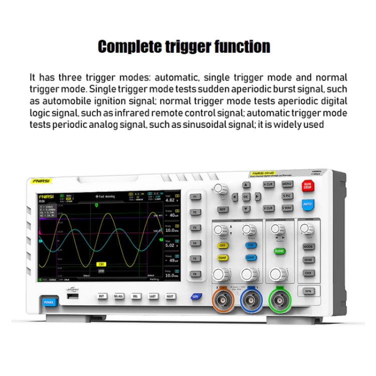 FNIRSI 1014D 2 in 1 Dual-channel 100M Bandwidth Digital Oscilloscope 1GS Sampling Signal Generator, US Plug -  by FNIRSI | Online Shopping UK | buy2fix