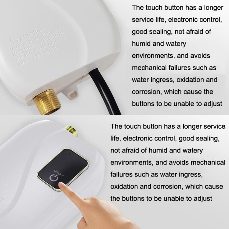 Instant Water Heater Mini Kitchen Quick Heater Household Hand Washing Water Heater US Plug(Brick Red) - Water Heaters & Parts by buy2fix | Online Shopping UK | buy2fix