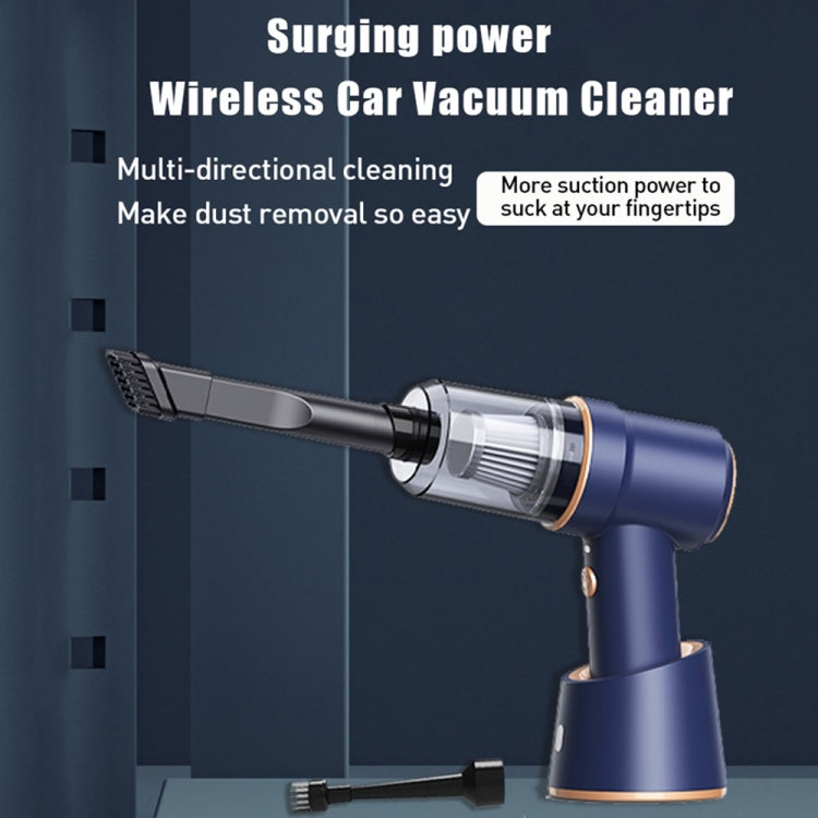 Small Wireless Charging Car Vacuum Cleaner Handheld High Power Vacuum Cleaner, Sort by color: 117CD-Blue by buy2fix