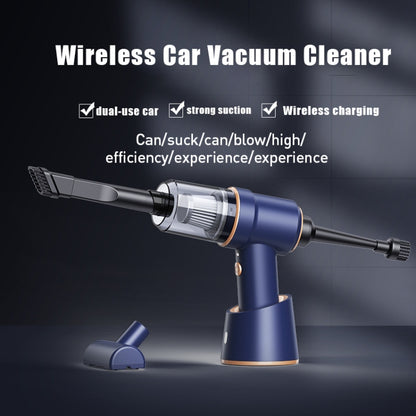 Small Wireless Charging Car Vacuum Cleaner Handheld High Power Vacuum Cleaner, Sort by color: 117C-Black by buy2fix